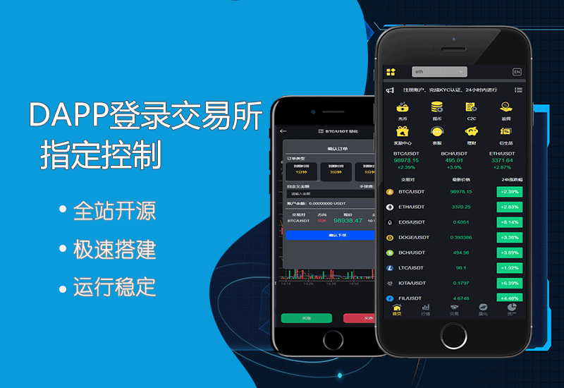 【7语言】DAPP公链交易所/ETH链钱包登录虚拟币交易所源码/区块链数字货币交易所平台源码搭建-老虎PHP